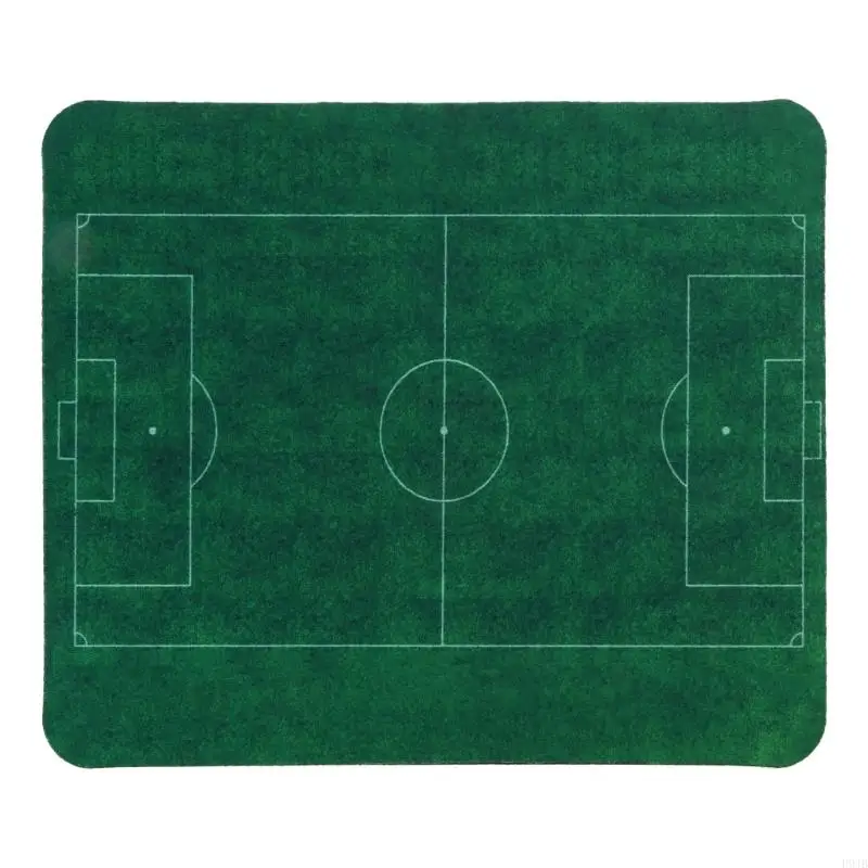 P9JB Football Grass Field Mouse Pads Rubber with Stitched Edge Gaming for Men Women Non-Slip Square Mouse pad for Working