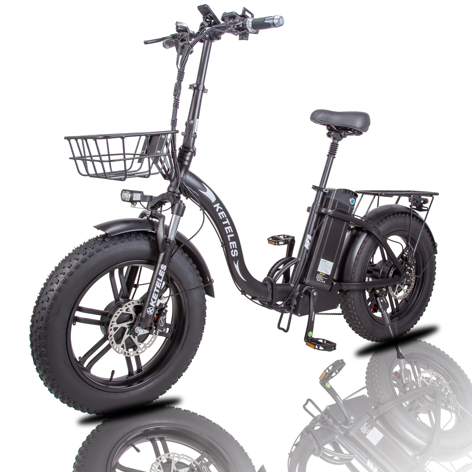 KF9 KETELES Dual Motor Electric Folding Bike With 2000w 23ah Lithium Battery Used For Daily Urban Leisure Cycling