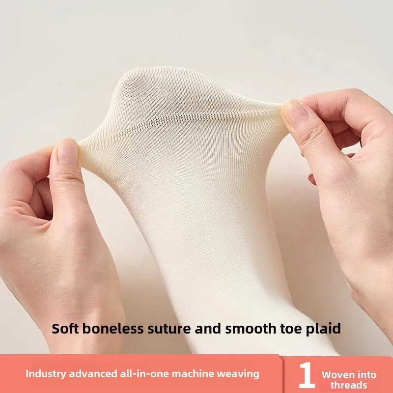 JIAYAN 2025 ถุงเท้าผู้หญิงฤดูใบไม้ผลิถุงเท้าไม่มีกระดูกผ้าฝ้ายขนาดกลาง Confinement ร้านขายชุดชั้นใน