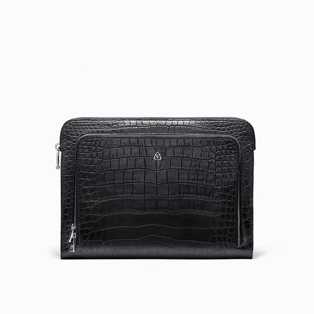 

Сумка из крокодиловой кожи, мужская сумка-клатч, мужская сумка большой емкости, конверт для деловых мероприятий, модная мужская сумка для отдыха