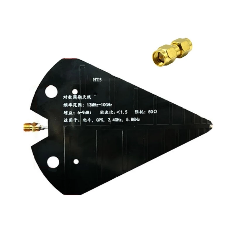 2024 New UWB Log Periodic Antenna 1300MHz-10GHz Widebands Logperiodic Antenna 6-9dB UWB Widebands Antenna