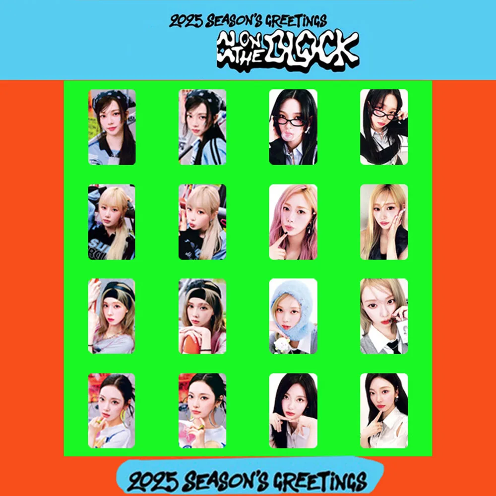 4 יחידות / מערכת KPOP Karina ברכות אישיות לעונת החורף פוטוקרטים Giselle Ningning אופנה שני צדדים כרטיסי Lomo מעריצים אוסף