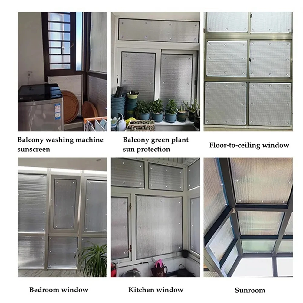 Window Sun Shade Film Double-Layer Aluminum Foil Insulation Film Thicken Sash Roof Insulation Sunshade Shad home UV Protect Film