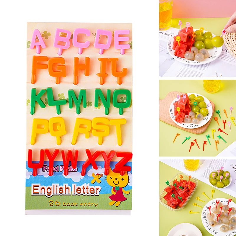 1set Cat Paw Car Frog Fruit Fork Mini Cartoon Children Snack Cake Dessert Food Fruit Pick Toothpick Bento Lunches Party