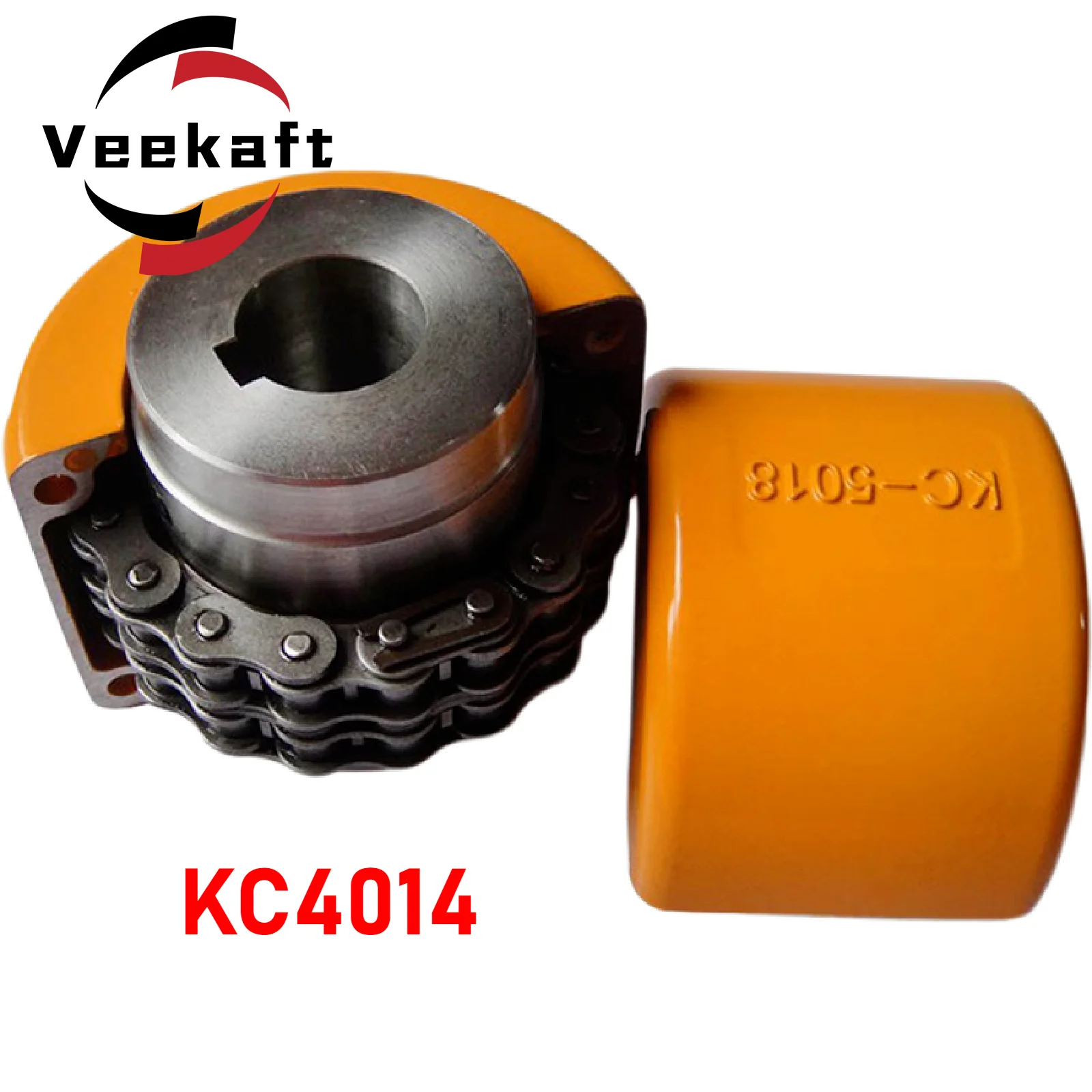 

Veekaft KC4014 Sprocket Gear Chain Coupler with Cover 12/12.7/14/15/16/17/18/19/20/22/24/25.4/28mm Roller Chain Coupling