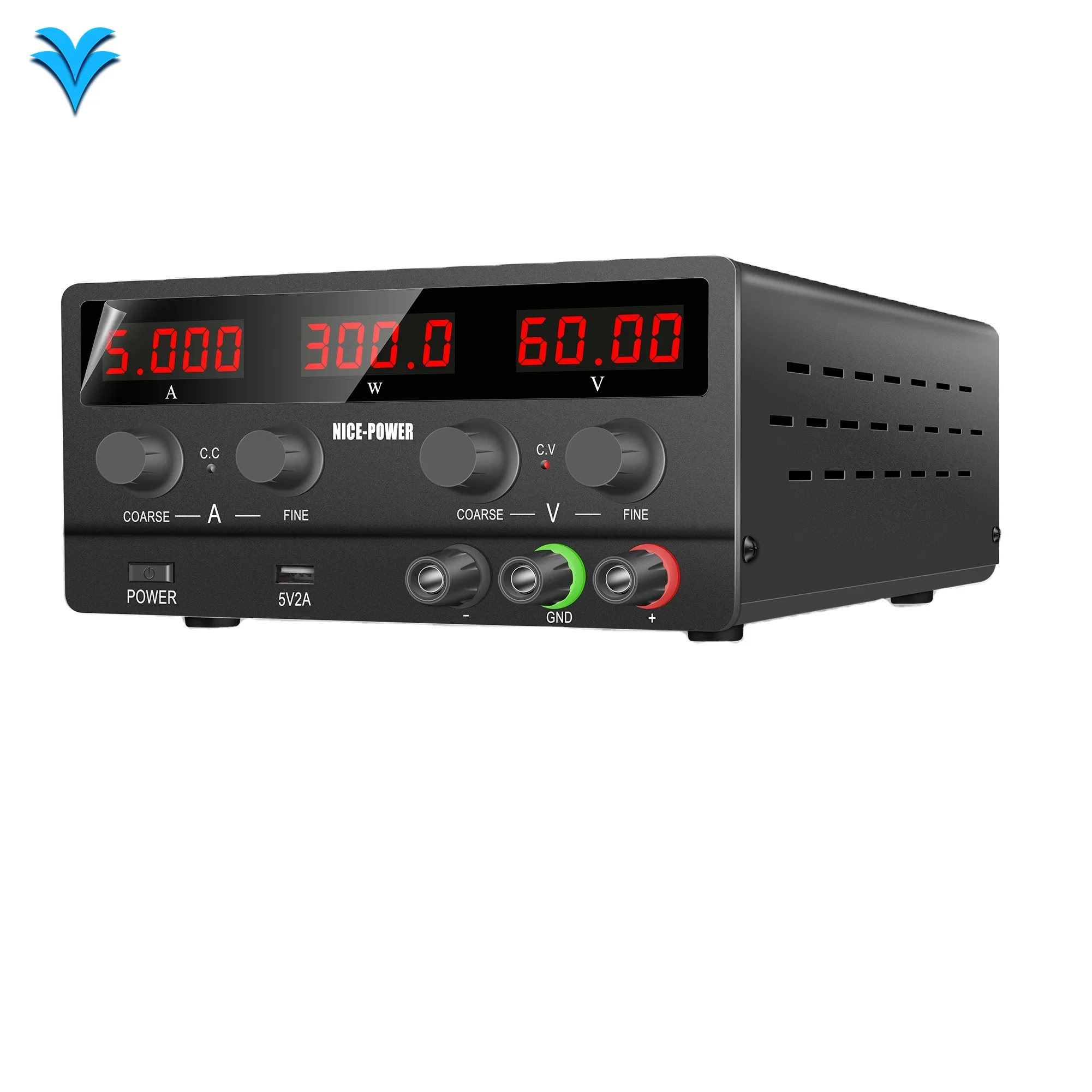 NICE-POWER SPS-H605 Black 60V 5A USB port 5V 2A output switch Digital adjustable DC regulated power supply