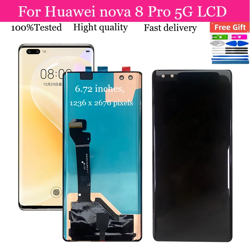 6.72'' For Huawei nova 8 Pro 5G LCD display with touch screen digitizer Assembly for huawei nova 8 pro LCD BRQ-AN00