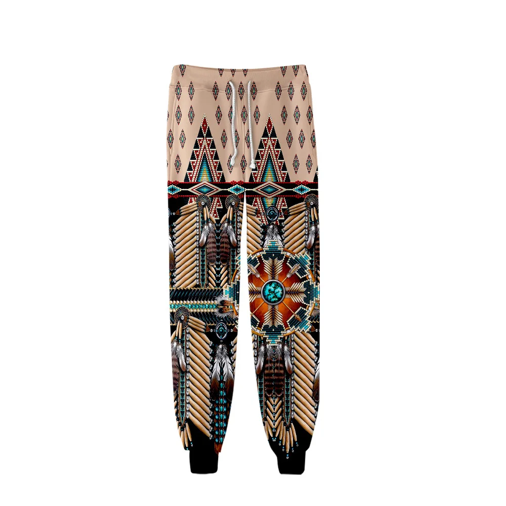 2026 New Native American Pants 3D Jogging Pants Sports Cool Men's Pants Straight Tube New Street Wear