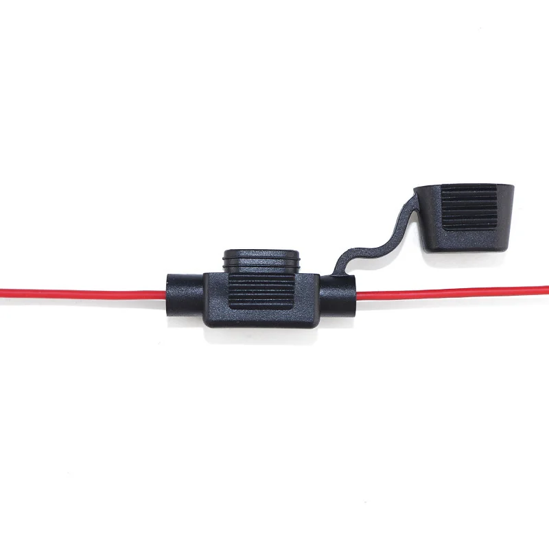 20awg 5A Fuse Block To Open End Flexible Wire DC Power Pigtail Cable DC 5.5x2.1 Male female Plug With Fuse Seat Waterproof