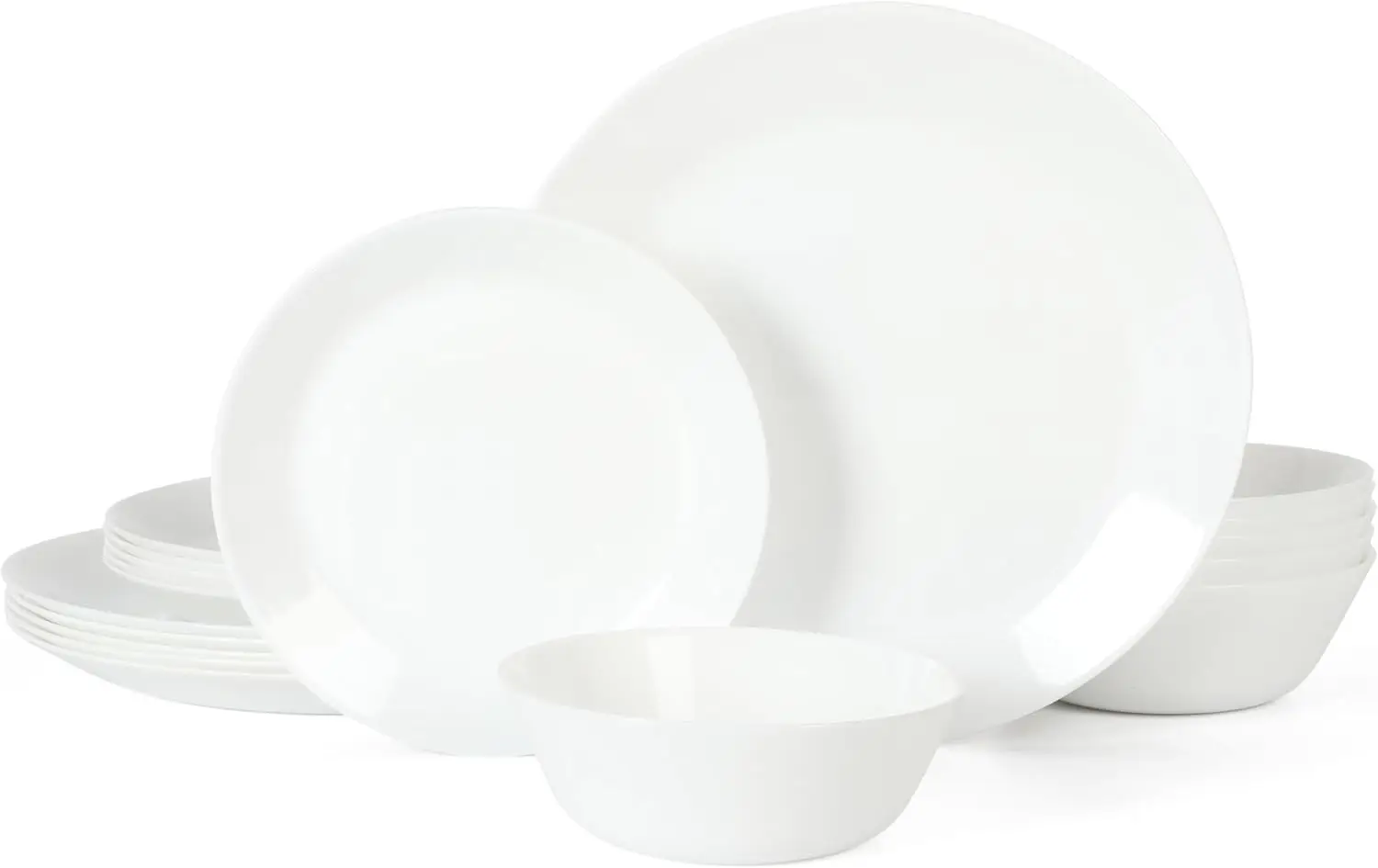 

Opalton 18 Piece Chip and Break Resistant Opal Glass Dinnerware Set