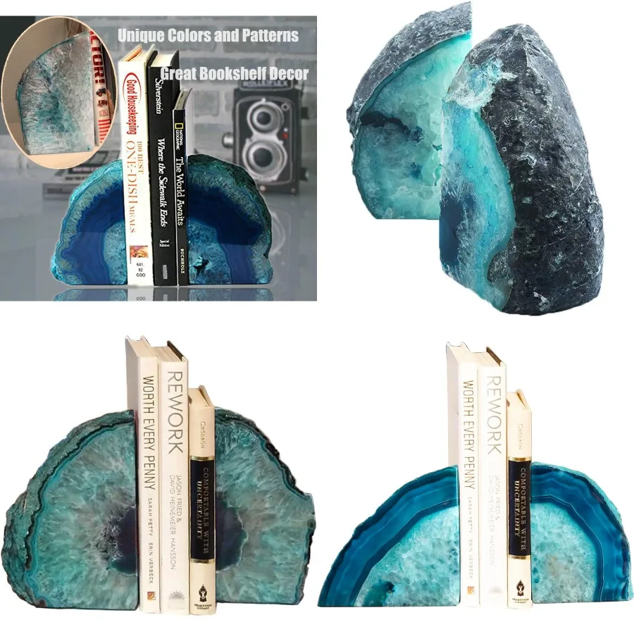 fermalibri-in-geode-di-agata-resistente-con-paraurti-in-gomma-per-decorazioni-per-l'home-office-elegante-fermalibri-in-pietra-color-verde-acqua-ideale-per
