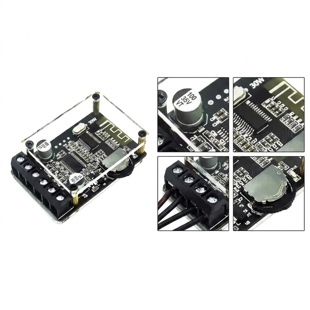 For XY-P15W Dual Channel Wireless Audio For amp Module DC 8-24V Input 30W for Max Total Output with Short Circuit Protection