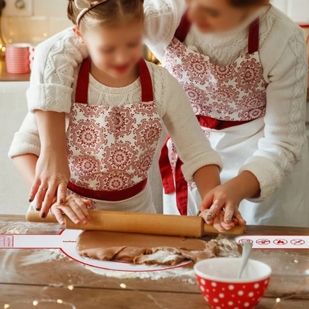 Extra Long Handle Silicone Mat for Lifting and Relocating Dough Before Baking Flexible and Strong Non-Stick Oven Safe