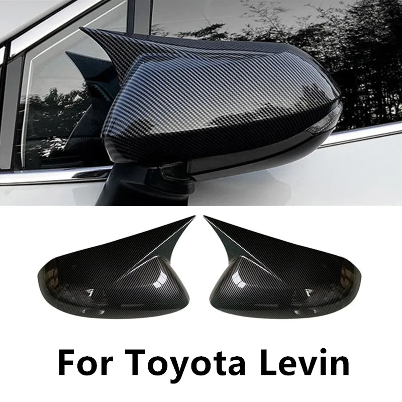 

Car Mirror Decorative Cover Case Trim Shell Housing carbon fiber For Toyota Levin 2020 2021 2022 2023 2024 Auto Accessories