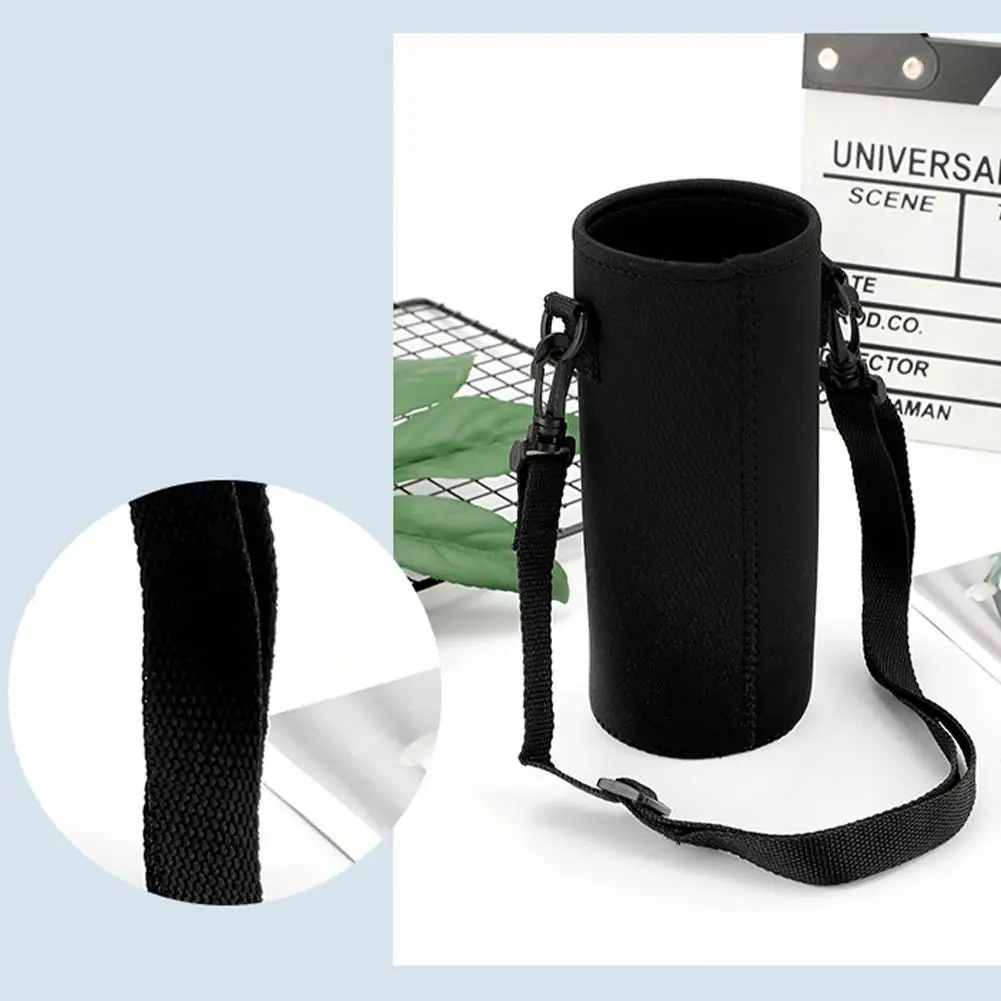 Portable Water Bottle Insulated Neoprene Holder Pouch Bag 420/550/750/1000/1500ml Shoulder With Adjustable Strap