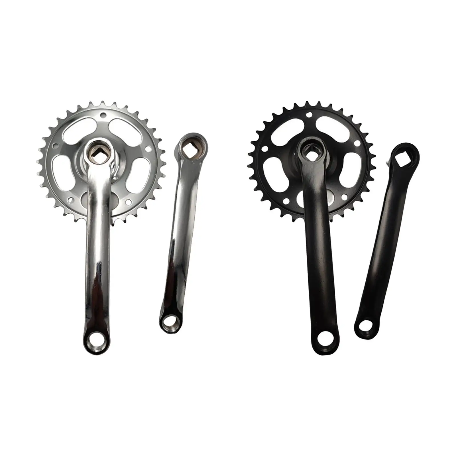 Mountain Bike Crank Arm Set Square Taper Single Speed Bicycle Crankset Set