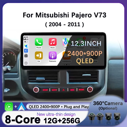 Android Auto Head Unit für Mitsubishi Pajero V73 2004-2011 Wireless CarPlay Autoradio Multimedia Navigation GPS 12,3 Zoll Bildschirm