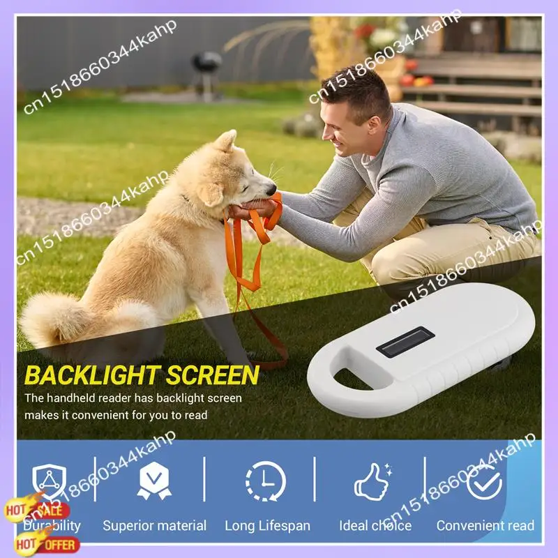 CLCU Leitor RFID Pet Microchip Scanner Portátil Leitor de Chip Animal Leitor RFID Portátil Suporta ISO 11784/11785, FDX-B