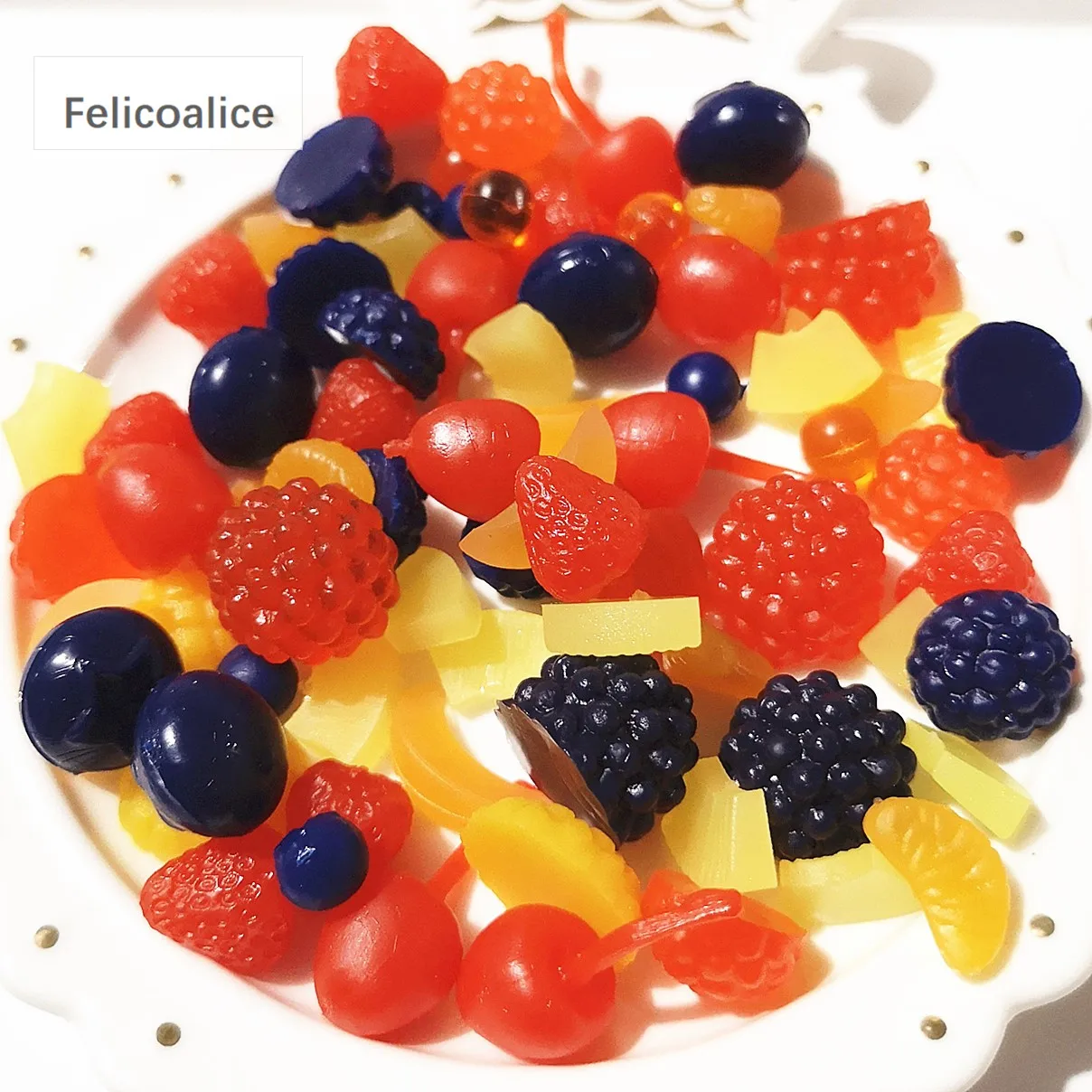 20 Stück niedliche Miniatur-Früchte, künstliche Simulationskirsche für Puppenhäuser, Zubehör, Küche, Spielspielzeug, Wohnaccessoires – Detail 4