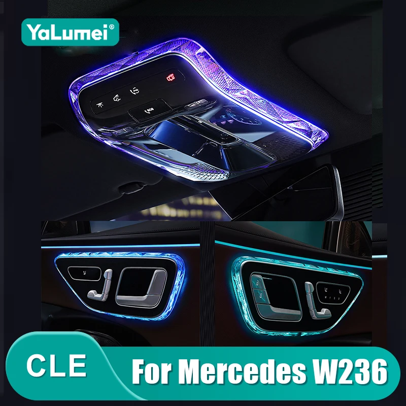 For Mercedes Benz CLE Class W236 CLE200 CLE220 CLE300 CLE450 Crystal Door Bowl Frame & Reading Light Cover Car Trim Accessories