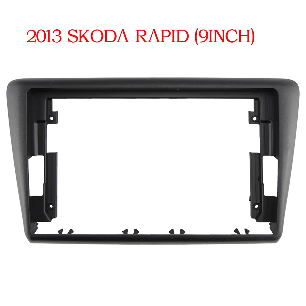 2 DIN 9 Inch Car Frame Fascia Adapter For Skoda Rapid Spaceback 2014-2019 Android Radio Dash Fitting Panel Kit