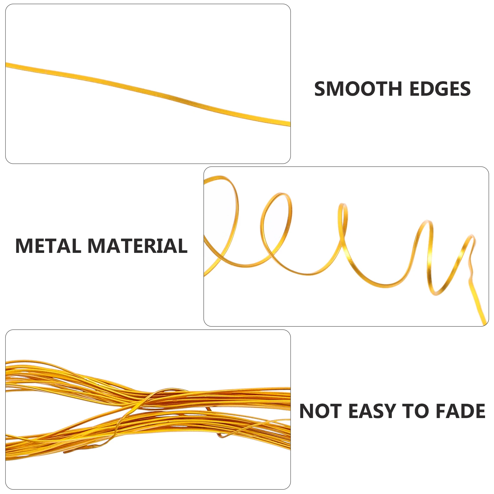 

2 Rolls Aluminum Diy Sculpting Wires Multi-Use Flexible Yarn Golden Beading Wire For Jewelry Making Bracelet Necklace