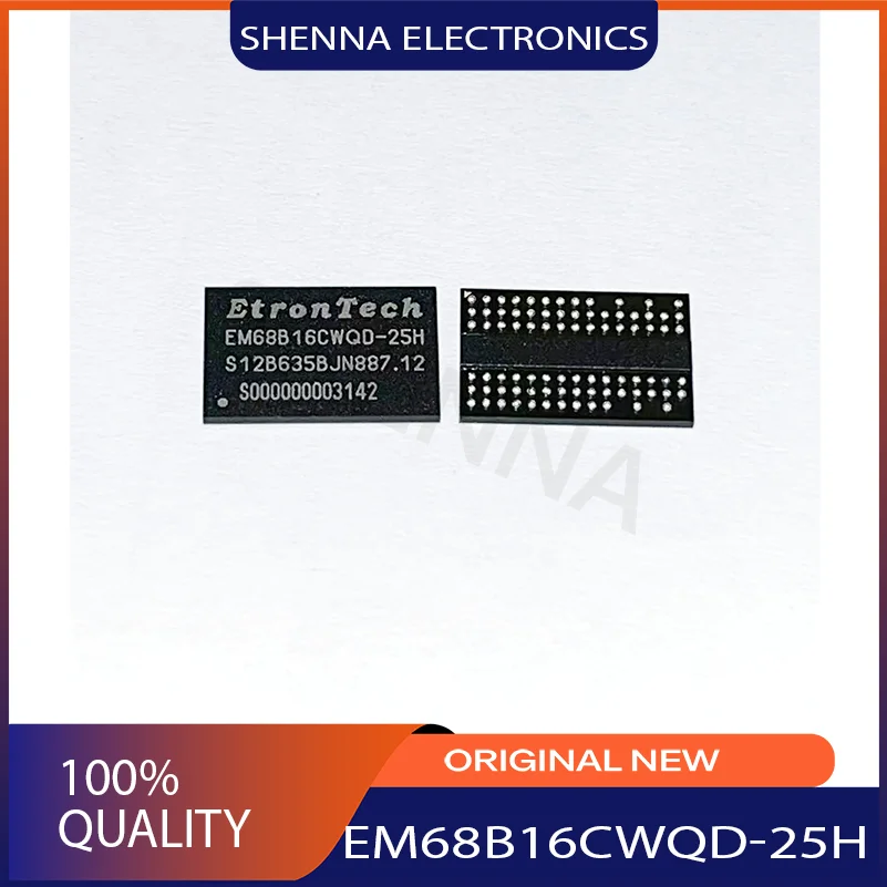 10PCS/Lot  markup code EM68B16CWQD-25H  Supplier Package  BGA84 DDR DRAM  32MX16  0.4ns CMOS PBGA84