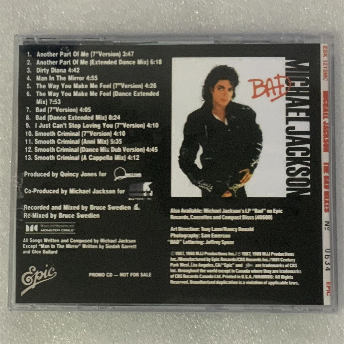 King of Pop MJ Michael Jackson Music CD The Bad Mixes Album Bruce