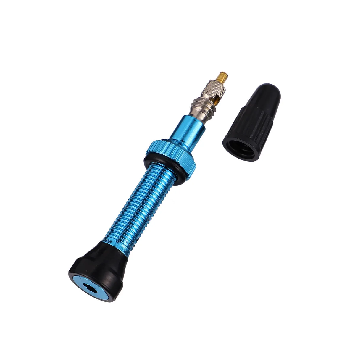 

1pc French Valve 40Mm Blue Bike Vacuum Tubeless Inflating Air Valve For Mountain Bicycle O-Ring Leak-Proof Cycling