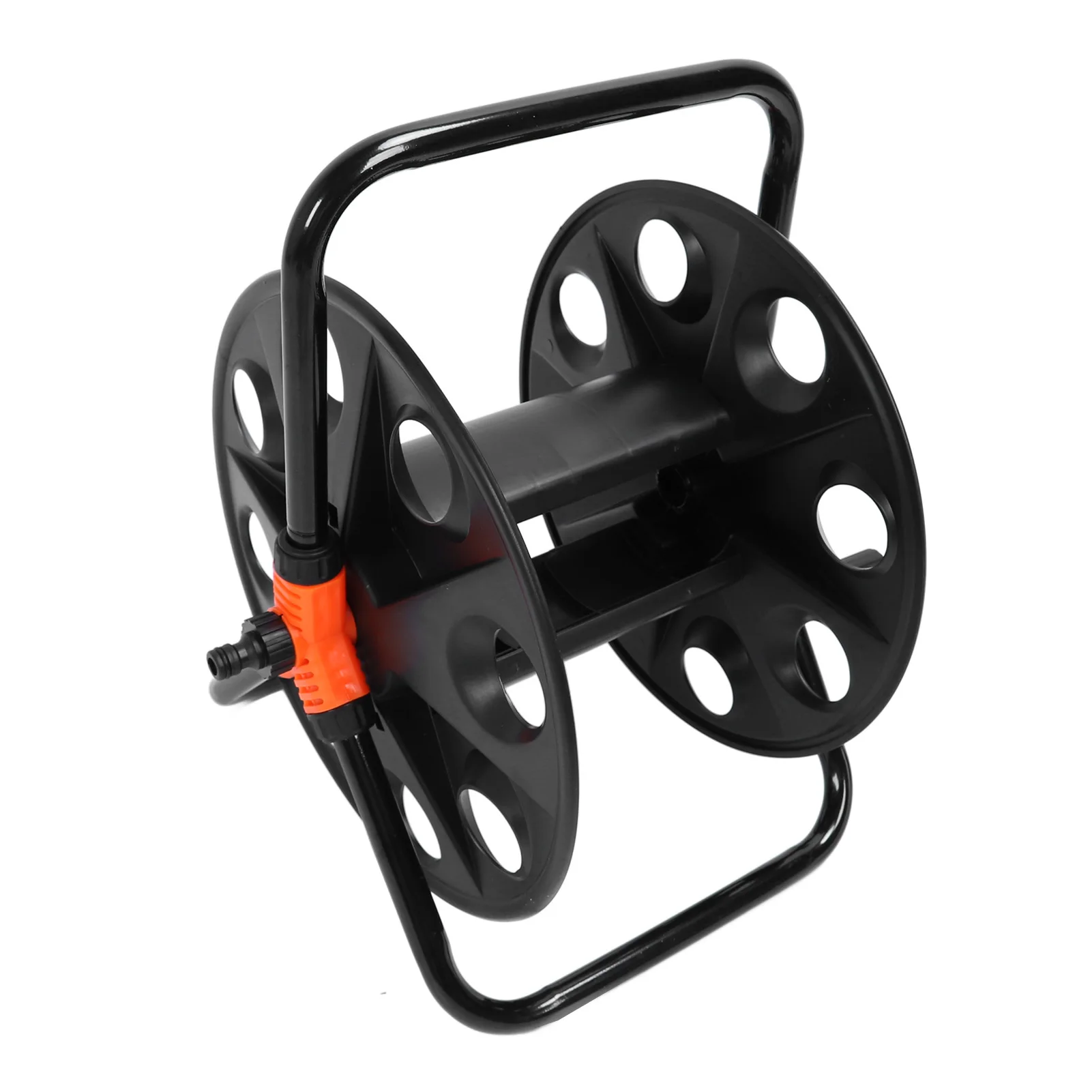 Garden Hose Reel Iron ABS Professional Water Hose Holder for Storing 164ft 1/2 Inch Water Pipe for Outside Garden Lawn Yard