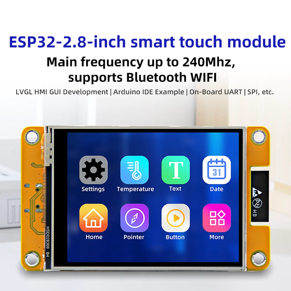 ESP32 16M Arduino LVGL WIFI Bluetooth Development Board 2.8