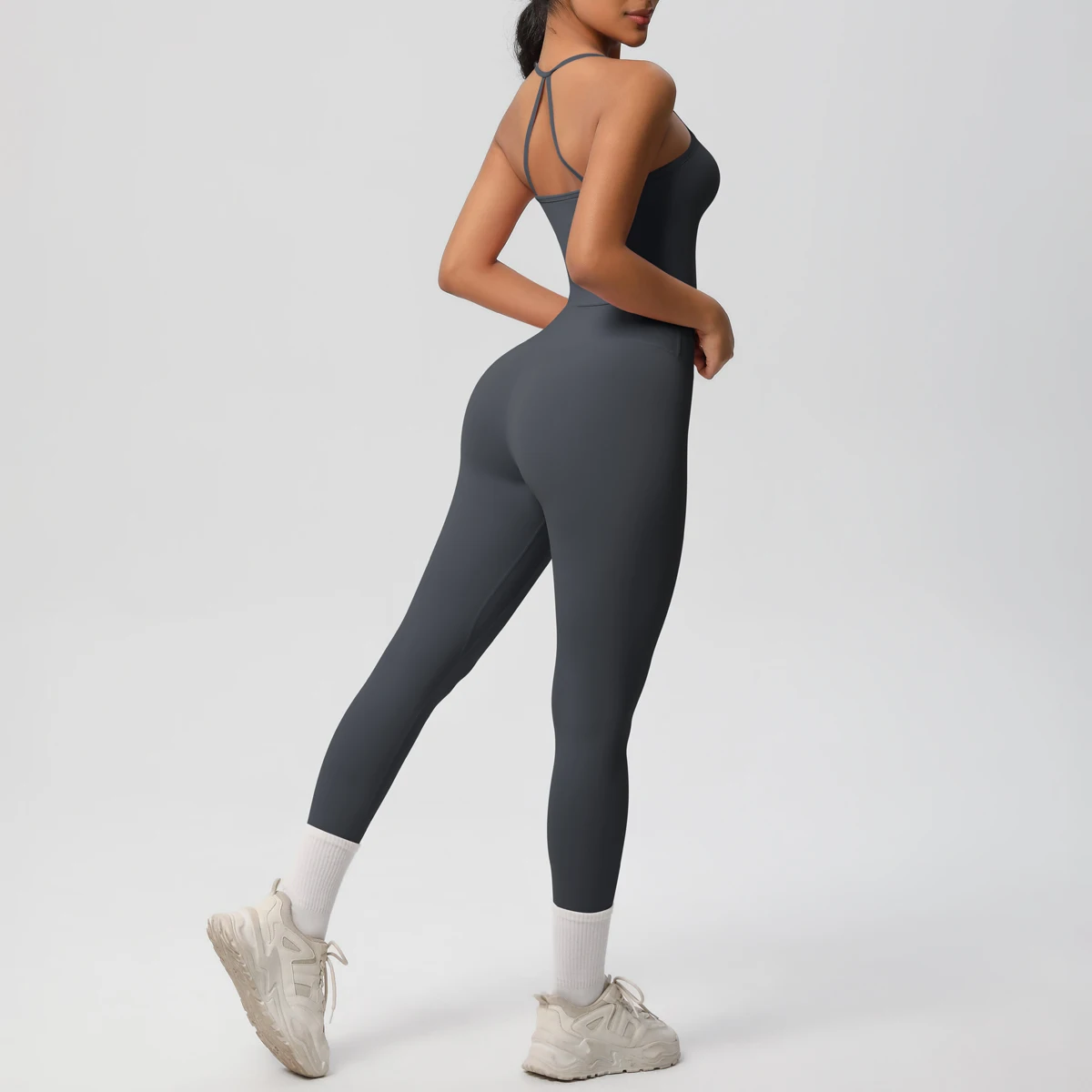 Halter Yoga Top Set Fitness Gym Anzug Training Ärmellose Sport Gym Tops Crossover Zurück Sport Unterwäsche Bauch-steuer Abnehmen – Detail 28