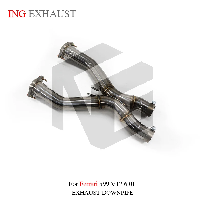 ING Exhaust Middle Section Stainless Steel Front Tube for Ferrari 599 V12 6.0L X Pipe Car Vehicle Engine Performance System