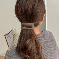 1/4 Pcs Fashion Multicolor Frosted Square Spring Hair Clips For Women Girls Party Hair Accessories