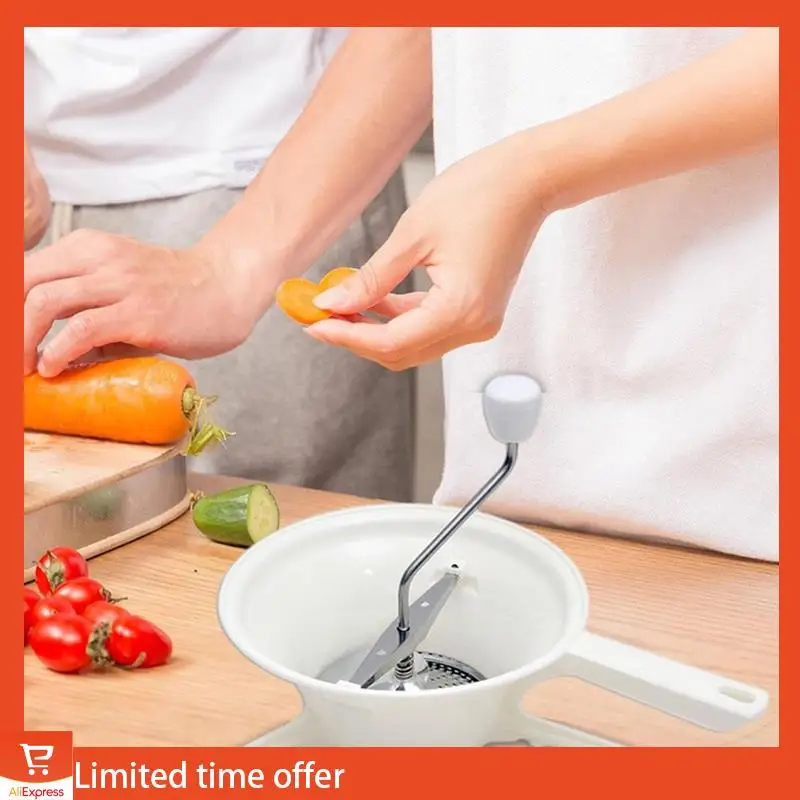Fresh 2X Food Mill For Vegetable Cutter With 3 Interchangeable Discs Food Mill Hand Cutter Milling For Tomato Sauce Potatoes
