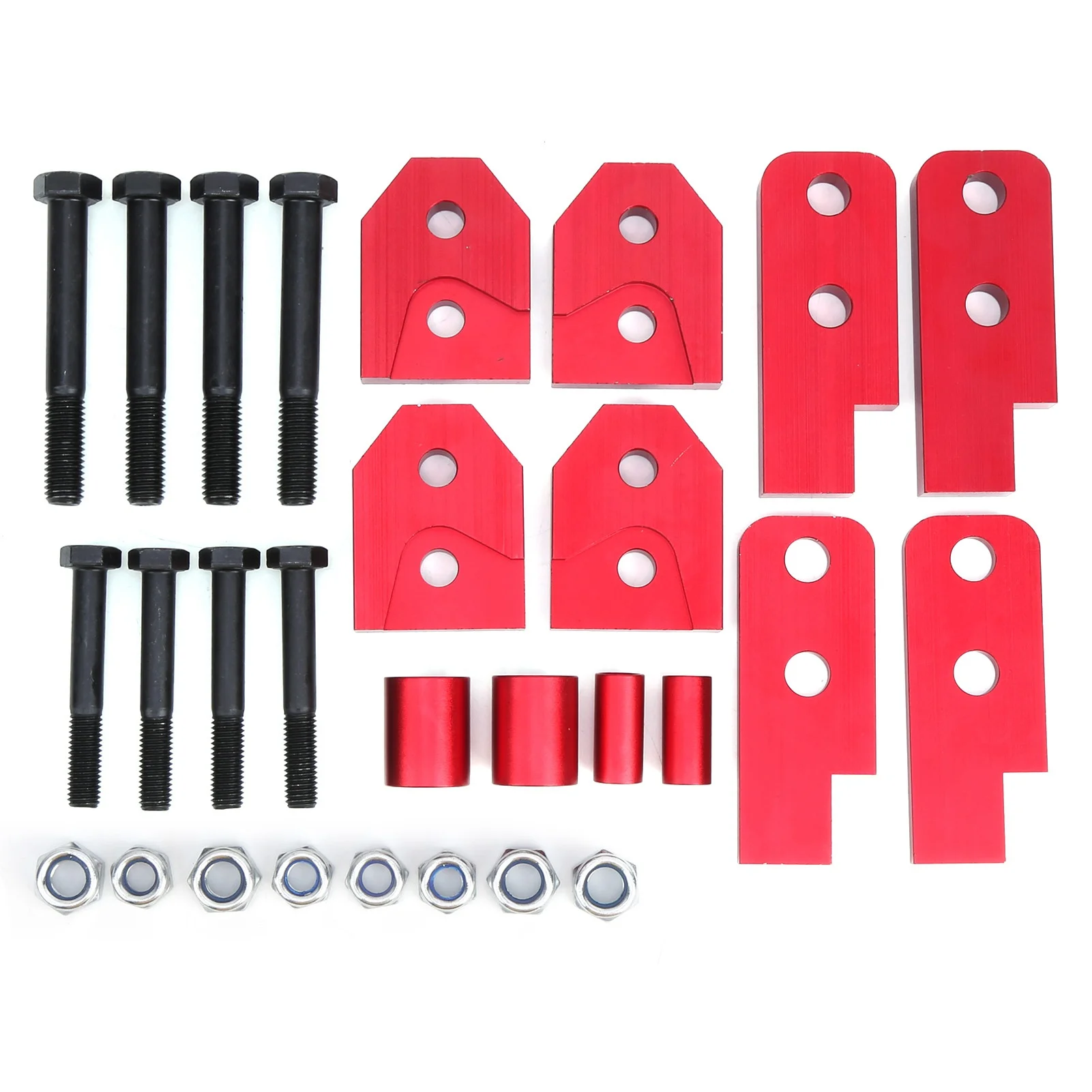 2in Full Lift Kit for Yamaha Rhino 450 660 700 ATV Lifting Tool Red T6061 Aluminum Anodized Increase Ground Clearance Durable