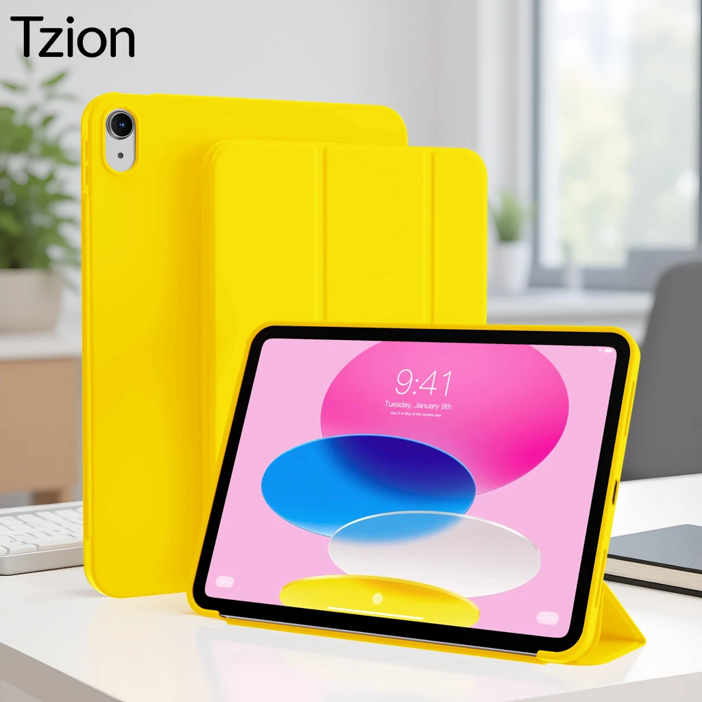 For iPad (A16) 11th 10th Generation Case 10.9 2022 / 11 2025, Magnetic Flip Smart Cover Slim Trifold Auto Wake/Sleep Case