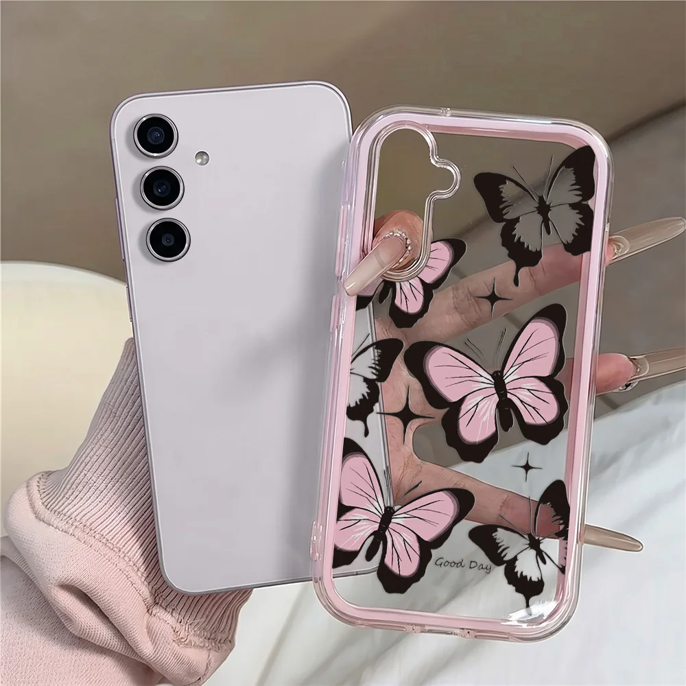 Rerto Butterfly Phone Case For Samsung Galaxy A57 A16 A56 A07 A37 A17 A53 A54 A25 A34 A35 A55 S26 Ultra S25 S24 S23 S22 Cover