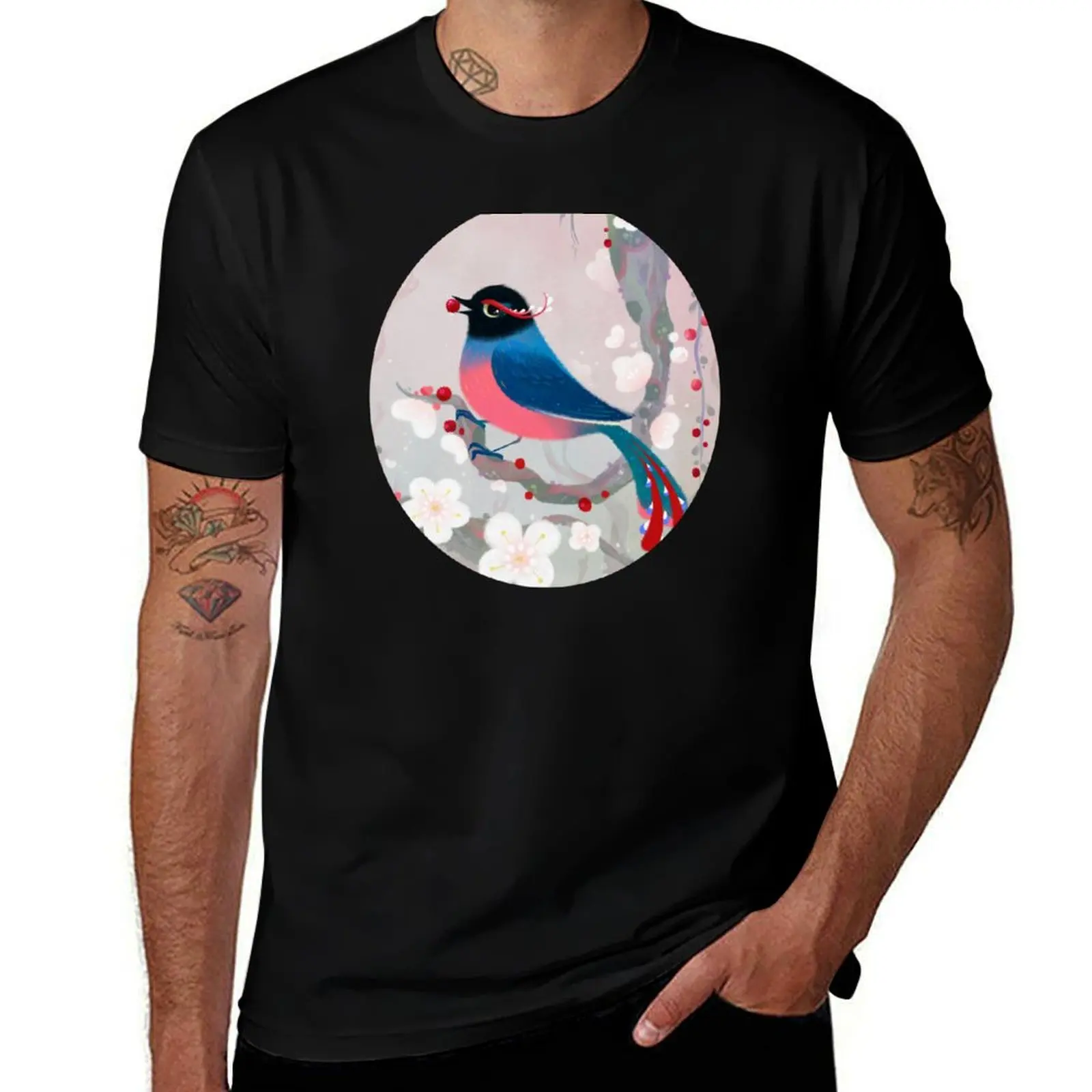 

Red berries T-Shirt plus sizes summer 2025 custom t-shirts kawaii clothes Men's cotton t-shirt