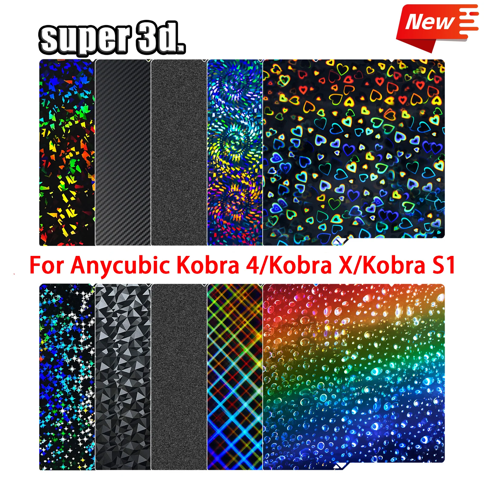 Upgraded Kobra S1 Kobra X Kobra 4 Build Plate PEI Plate 264x276MM PLA Plate Smooth Hot Bed for Anycubic KS1/KX/ K4 3D Printer