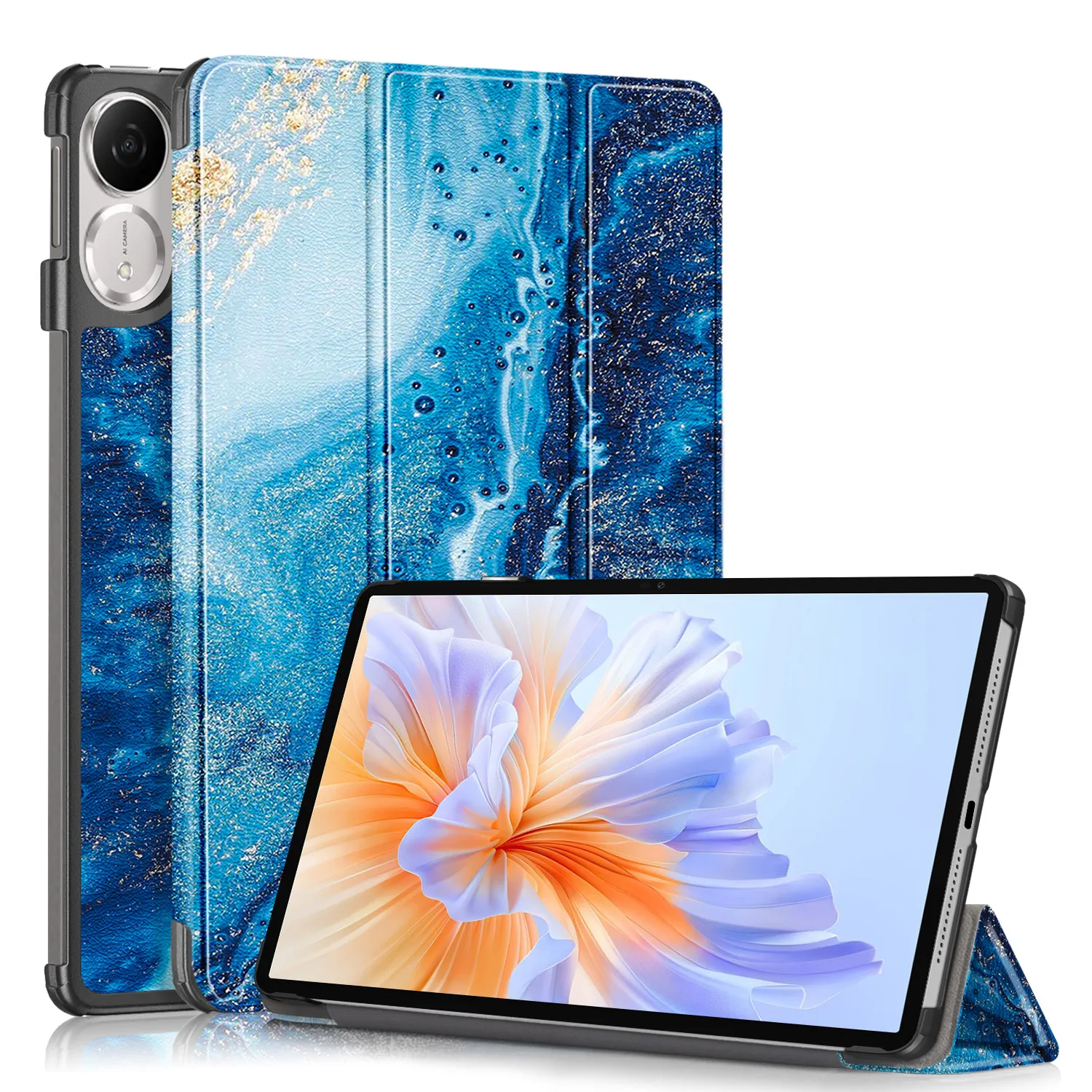 For Huawei Honor Pad V9 Case 11.5 inch 2024 Fashion Painted Smart Folio Tablet Cases for Honor Pad V9 Cover with Auto Sleep/Wake