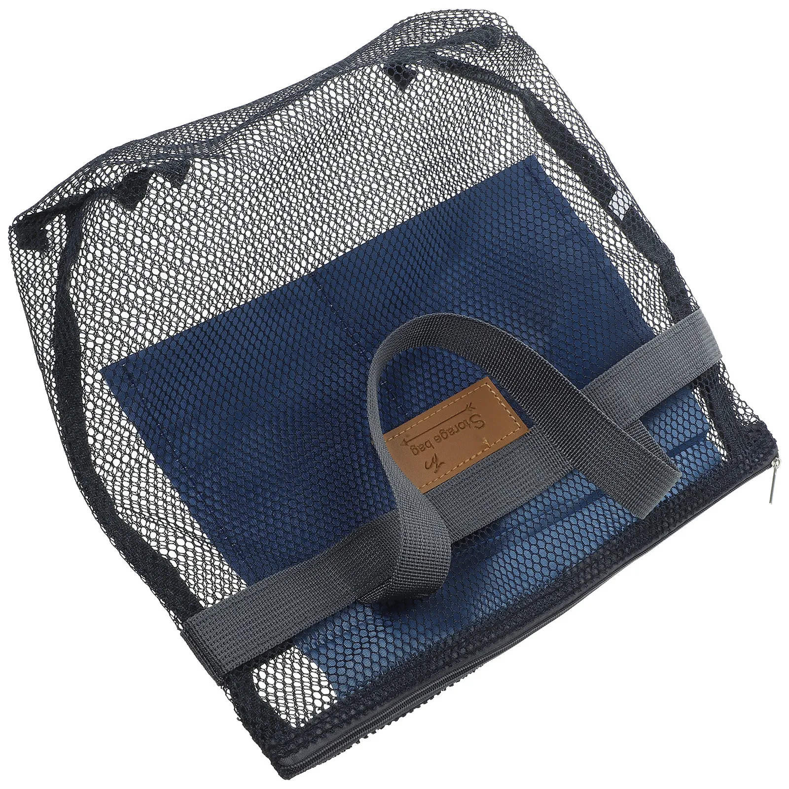 

2Pcs Beach Bag Storage Mesh Large Women Portable Zip Swimming Outdoor Travel Tote Handle Mesh Storage Bag for Beach