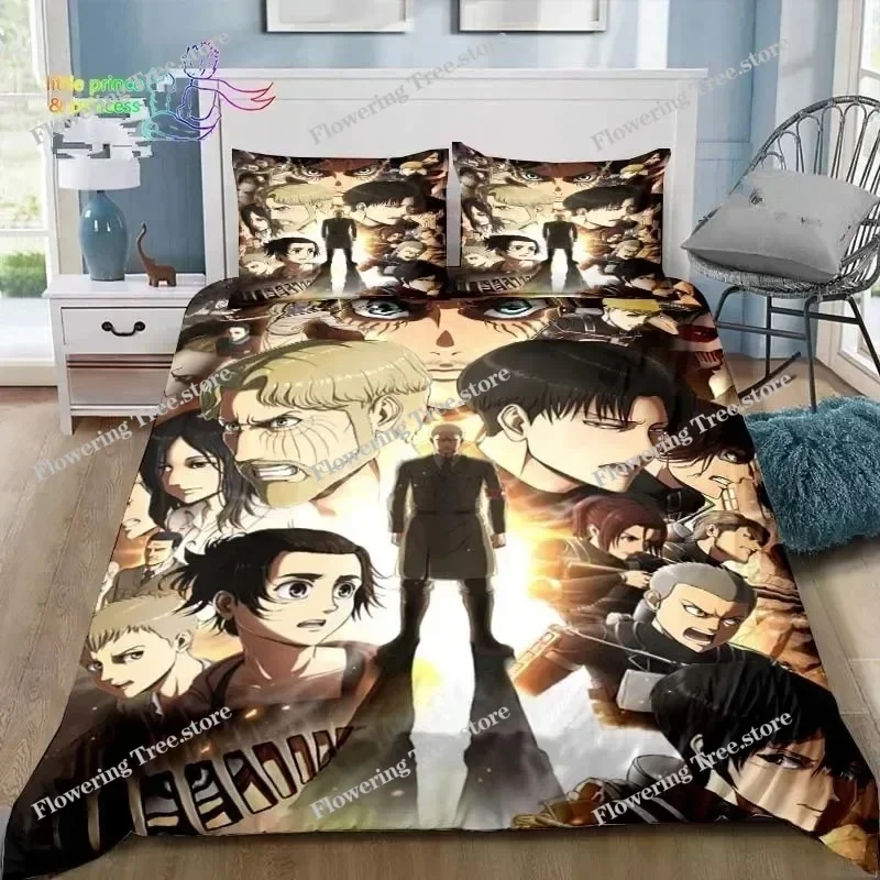 Anime Attack on Titan 3D Print Bedding Set Single Twin Full Queen King Size Bed Set Adult Kid Bedroom Bedding Gift029 6