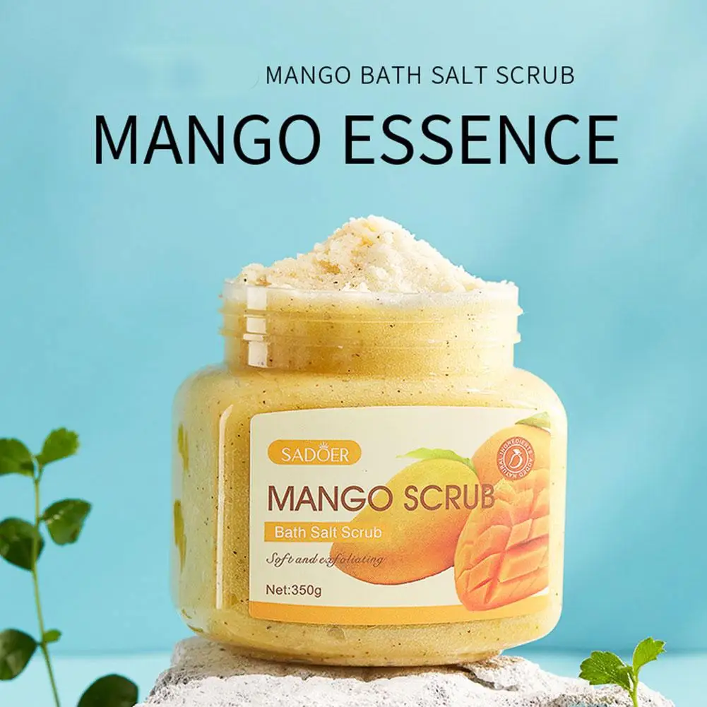 350g Mango esfoliante Scrub corpo sbiancante Scrub biologico viso corpo bagno zucchero esfoliante sale di karitè A8L0