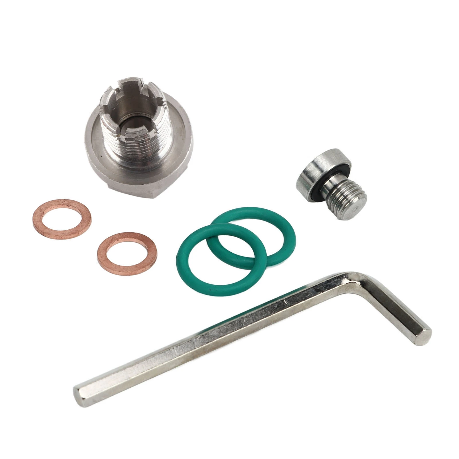 Piggyback قابس التصريف الفولاذ المقاوم للصدأ الذاتي التنصت النفط عموم الموضوع إصلاح أطقم مع عرافة وجع يا حلقة طوقا M14.1-1.5x15mm