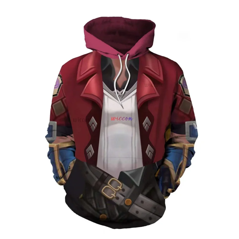 新しいアークエイン-lol-vi-パーカー-3d-プリントフード付きパーカースウェットシャツ男性女性-3d-ジンクスコスプレ衣装-2025