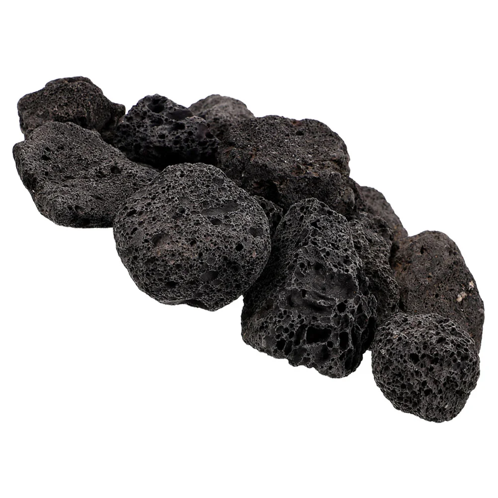 Aquarium Lava Rocks Set Black Volcanic Rocks Natural Lava Pebbles Stones Planter Natural Stones Fireplaces Fire Pits Plants