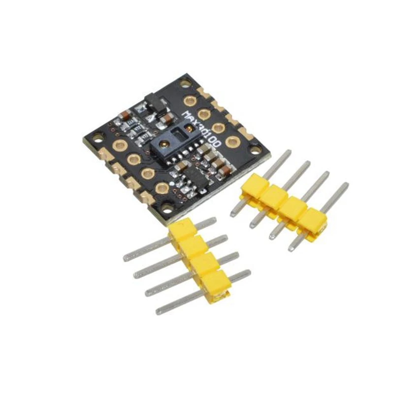 1 PCS MAX30100 Heart Rate Sensor Module Puls Detection Blood Oxygen Sensor Concentration Test Module Black PC+Metal For STM32