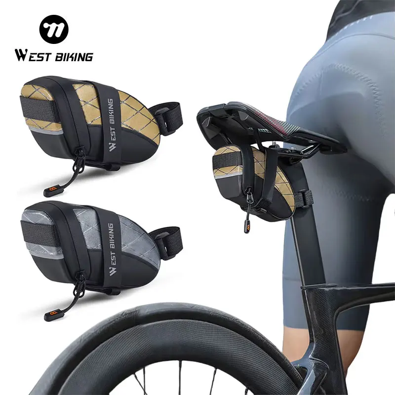 Image of WEST BIKING Mini-Fahrradsatteltasche 0,3L Wasserdichte Fahrradtasche für Tägliche Werkzeugaufbewahrung Fahrrad-Zubehör