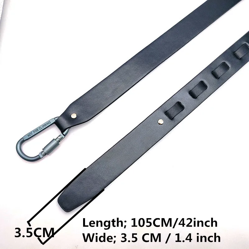 New Climbing Button Buckle Functional Belt Men Women Fashion Luxury PU Leather Decorative Belt Personalized Design Denim Belt